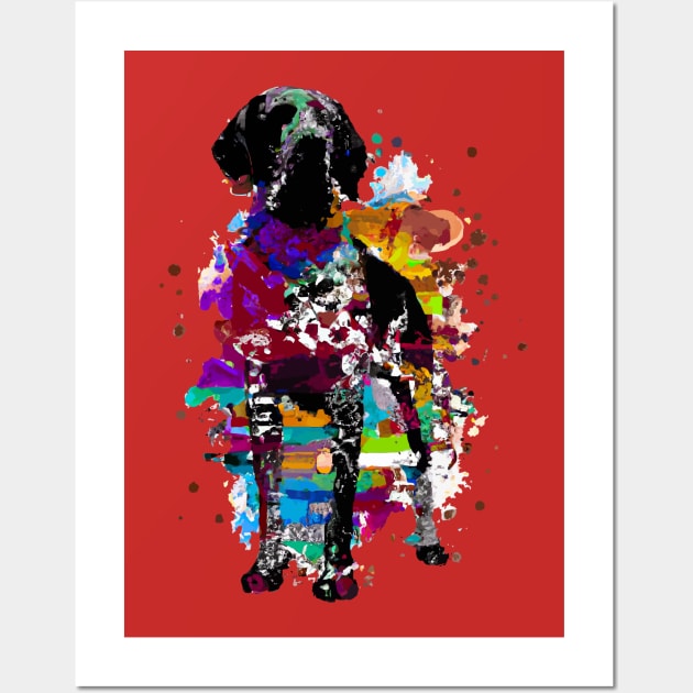 German Shorthaired Pointer Watercolor Painting Artwork Wall Art by Furrban